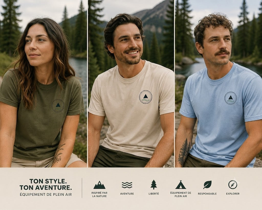 T-shirt Bord du Lac — Logo brodé poitrine